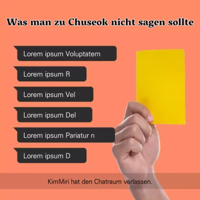 Eine einfache KakaoTalk-Parodie in Orange und Schwarz für den Herbst.