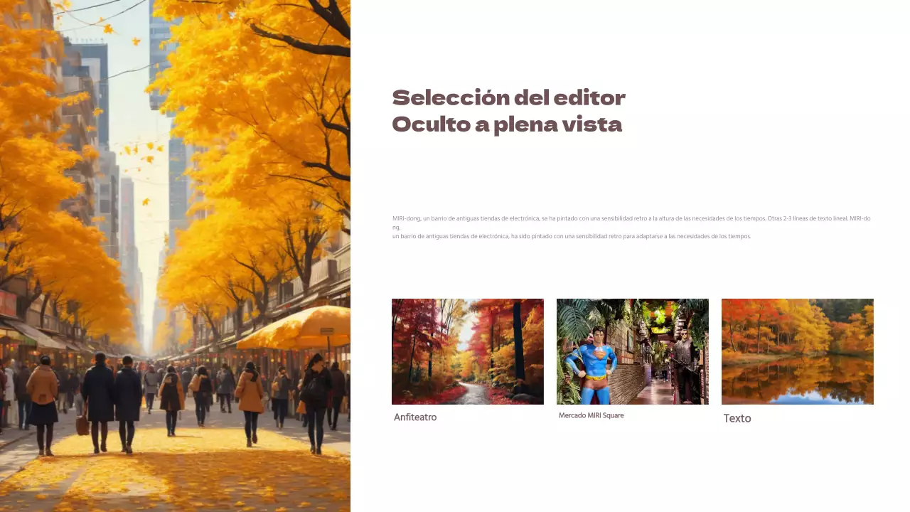 Promover un sencillo boletín turístico local con acentos naranjas