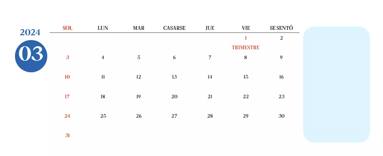 Calendario hospitalario con fotos de paisajes estacionales