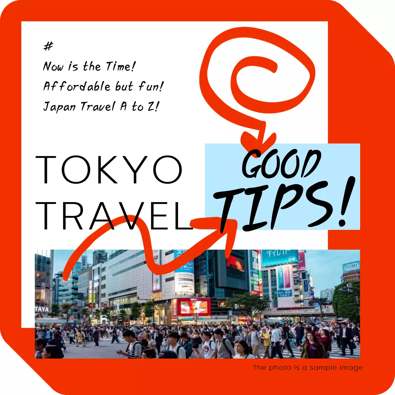 Red Trendy Travel Guide Instagram Carousel