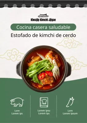 Guiso básico de kimchi blanco y verde Anuncio coreano