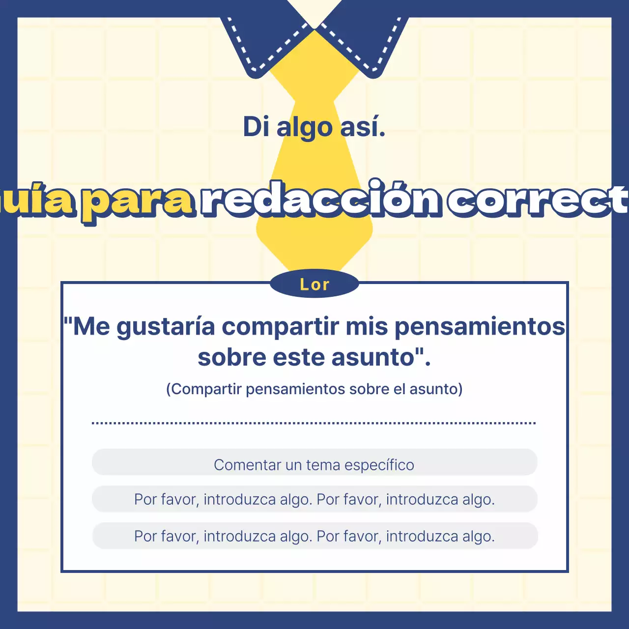  Un plan de negocios kitsch en inglés con fondo amarillo