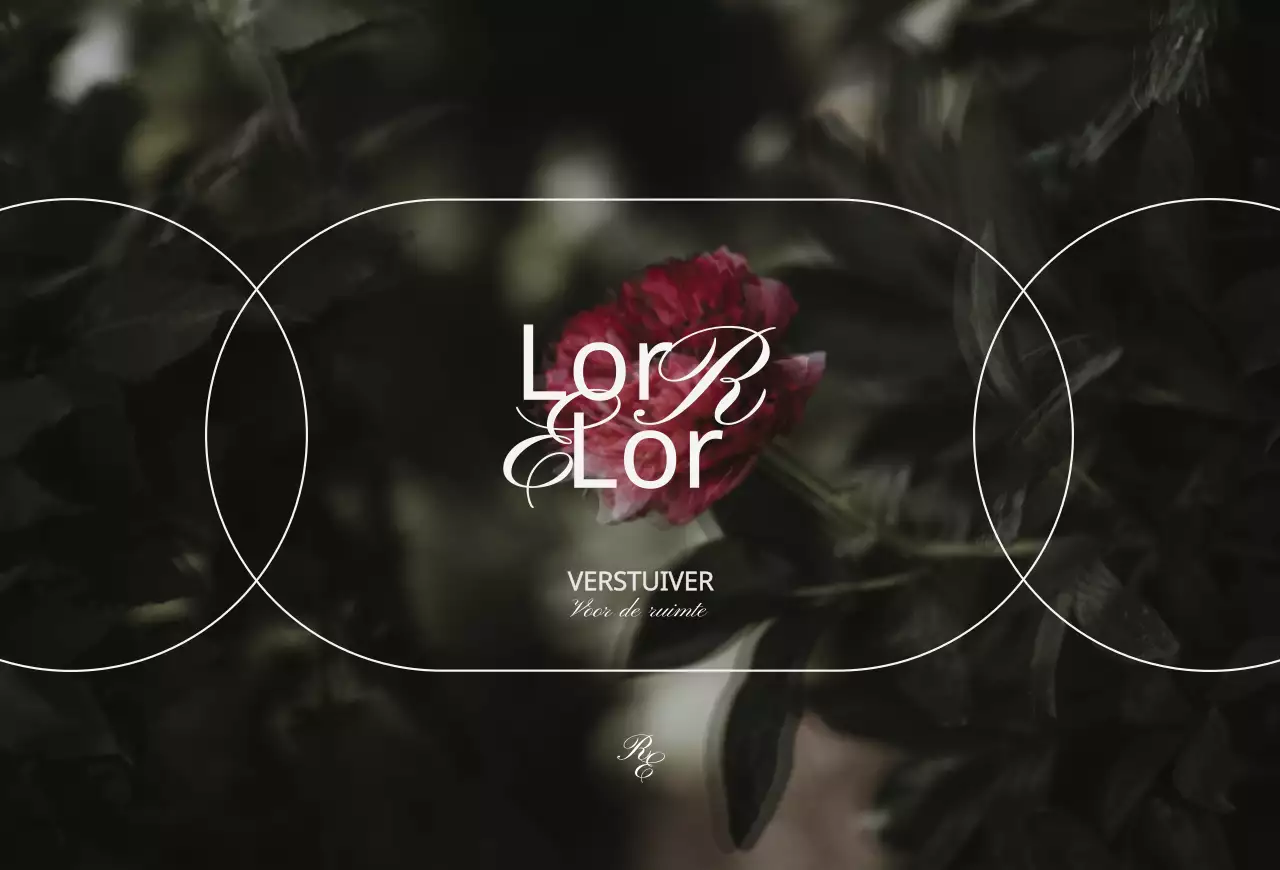 Een luxe verstuiver met vintage bloemenafbeeldingen in gedempte kleuren om producten onder de aandacht te brengen