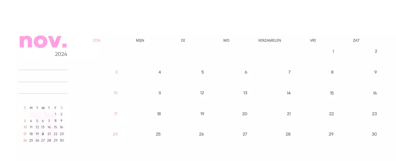 Werkkalender met prachtige illustraties