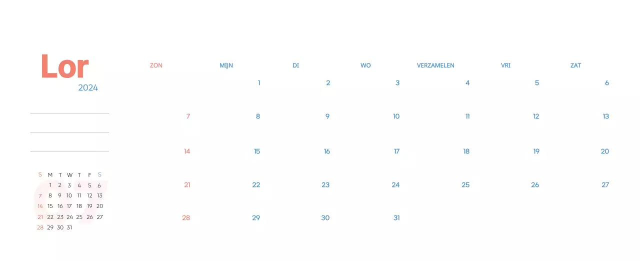 Werkkalender met prachtige illustraties