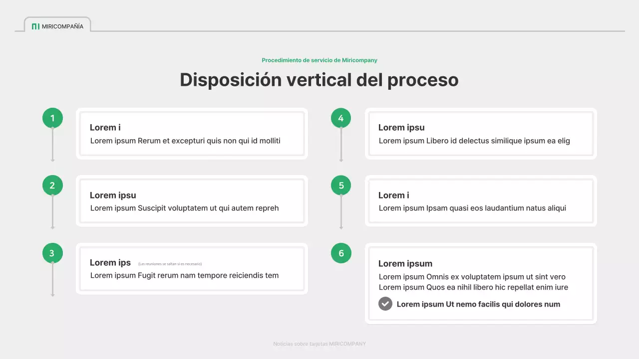 Un sencillo perfil de empresa verde y gris