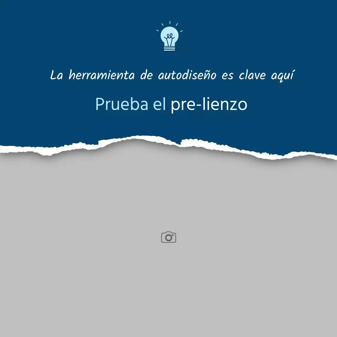 Un briefing de producto narrativo sencillo en azul y azul claro