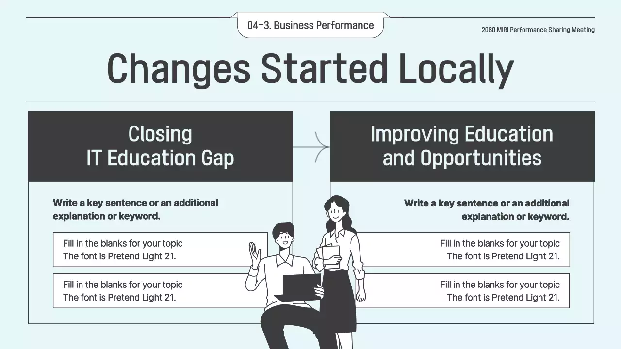 블루 미니멀 IT 비즈니스 플랜 프레젠테이션