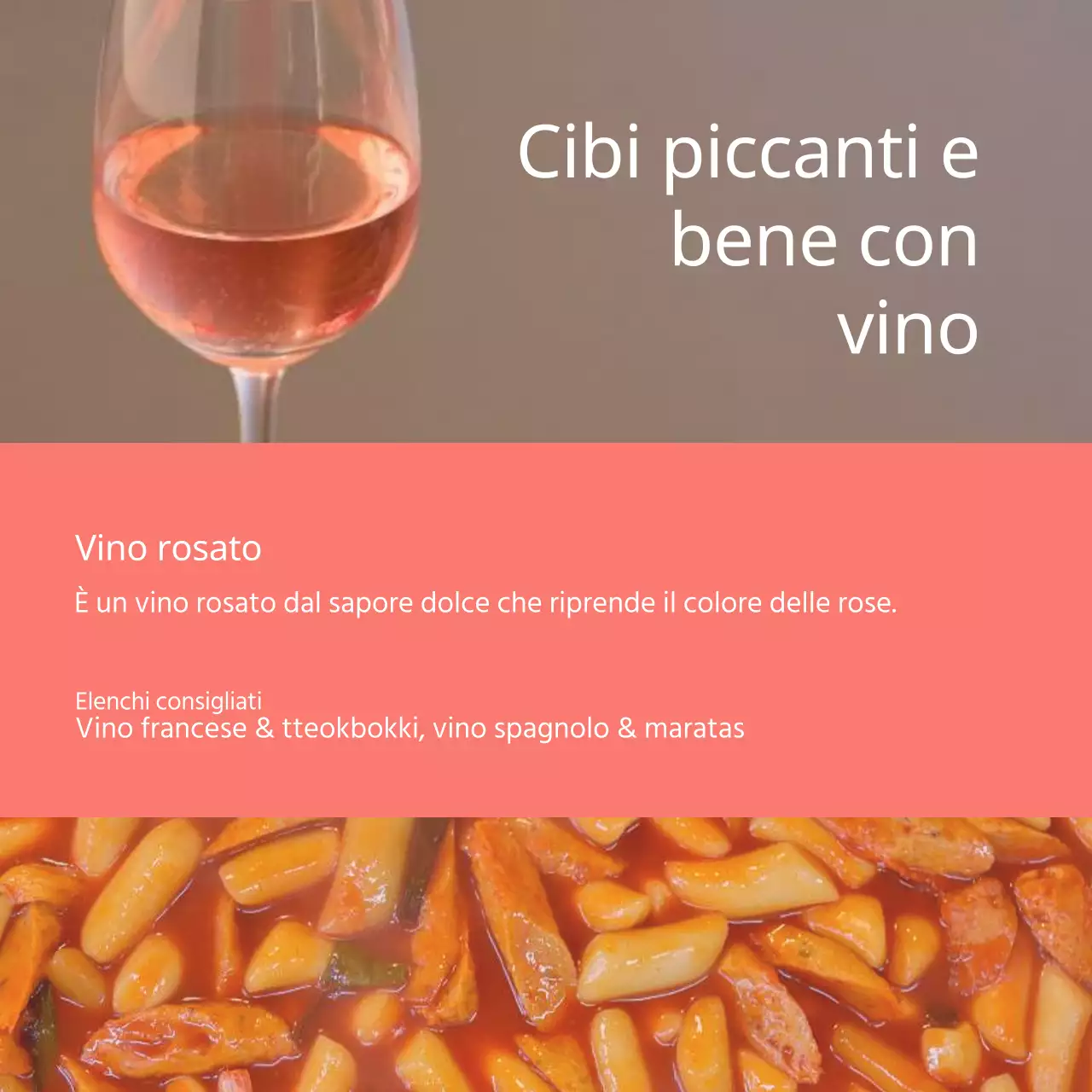 Moderna pubblicità di raccomandazione sul vino in rosso e beige