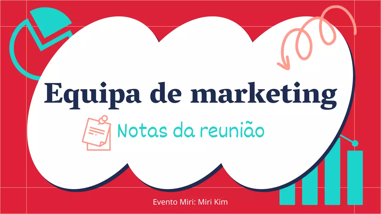 Relatório de minutos de marketing sobre a tendência do vermelho e do menta