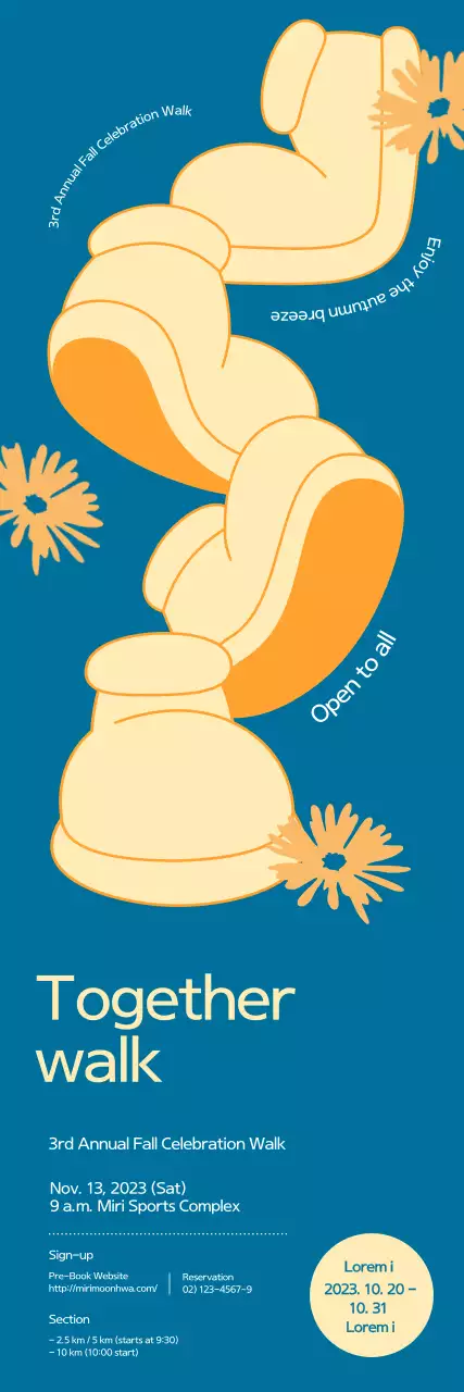 Promote your walk with a simple, cozy look