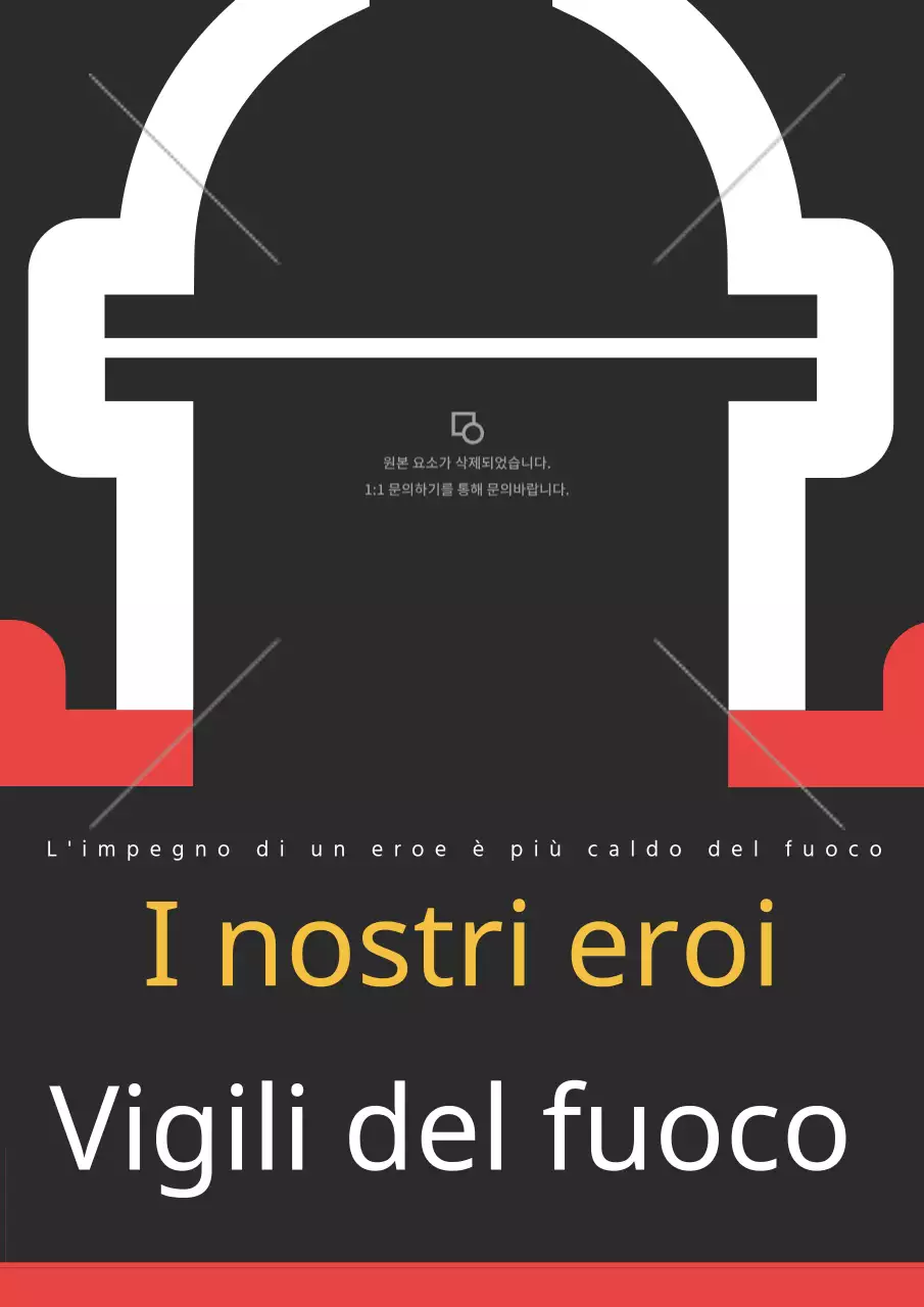 Promuovere una semplice illustrazione di vigili del fuoco in giallo e rosso su sfondo nero