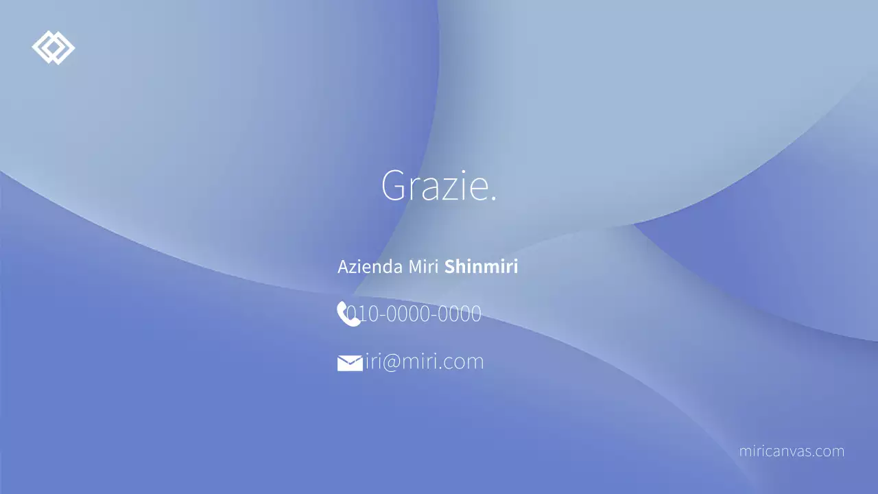 Profilo aziendale moderno in blu