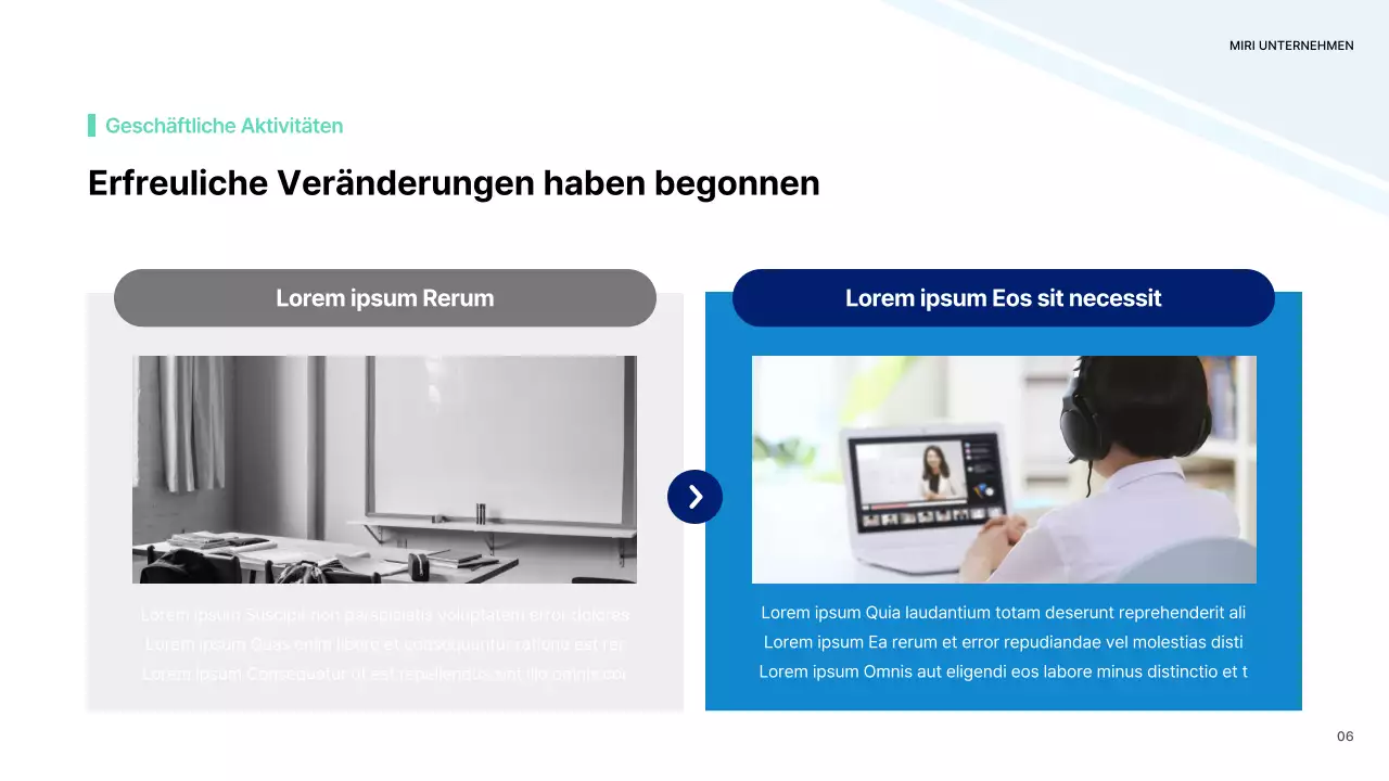 Ein einfacher blauer und mintfarbener Performance-Share-Sitzungsbericht