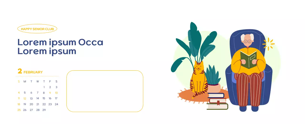 Business calendar with beautiful illustrations