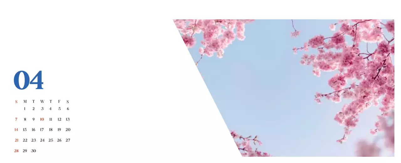 Calendario hospitalario con fotos de paisajes estacionales