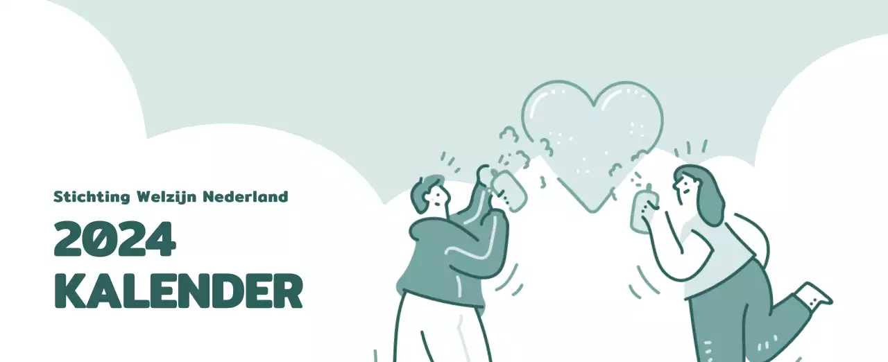 Een kalender met kleurrijke, emotionele illustraties