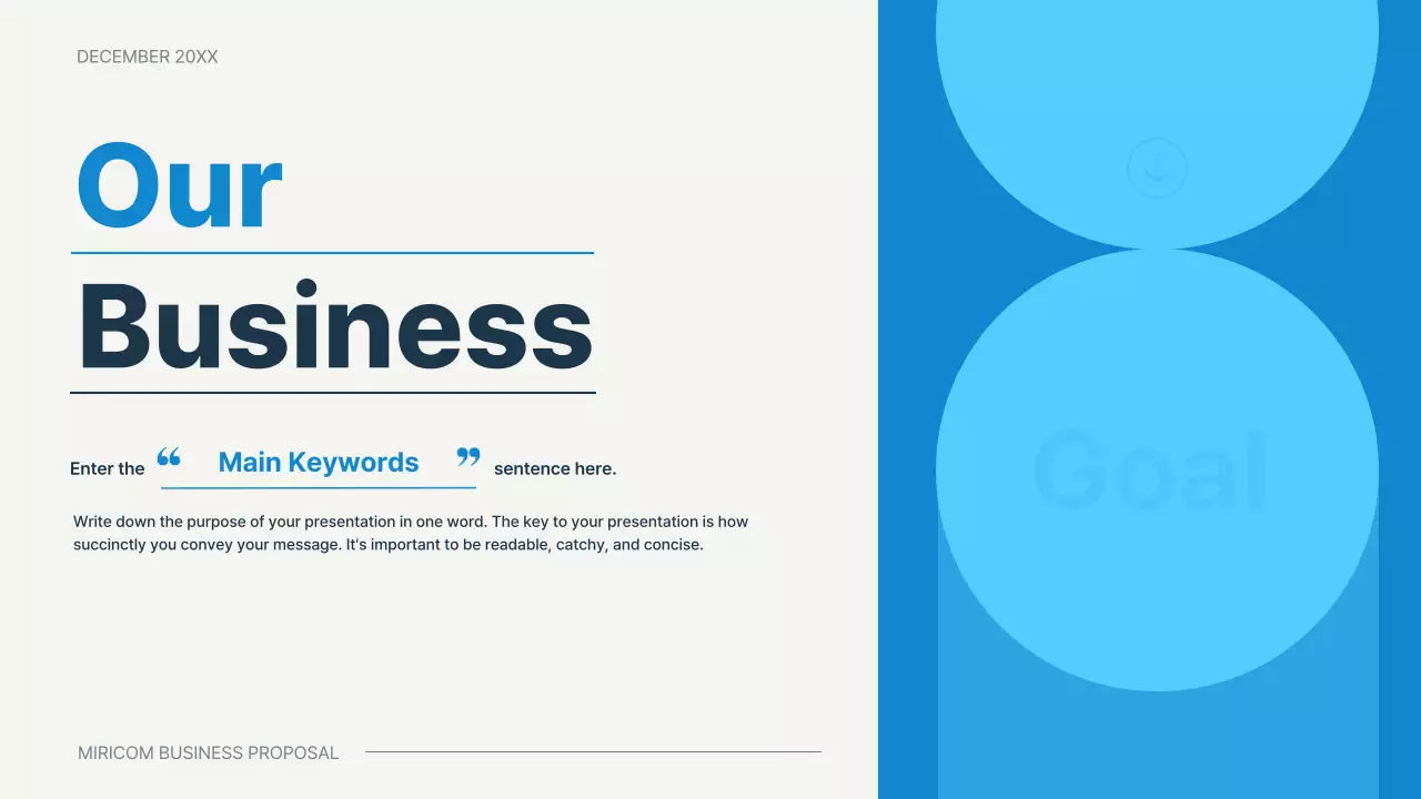 파랑의 심플한 발표용 비즈니스 기획서