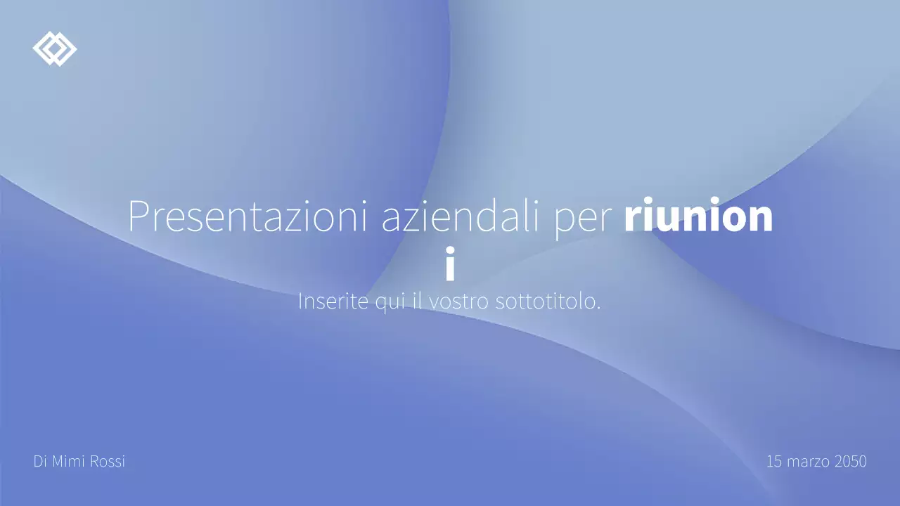 Profilo aziendale moderno in blu