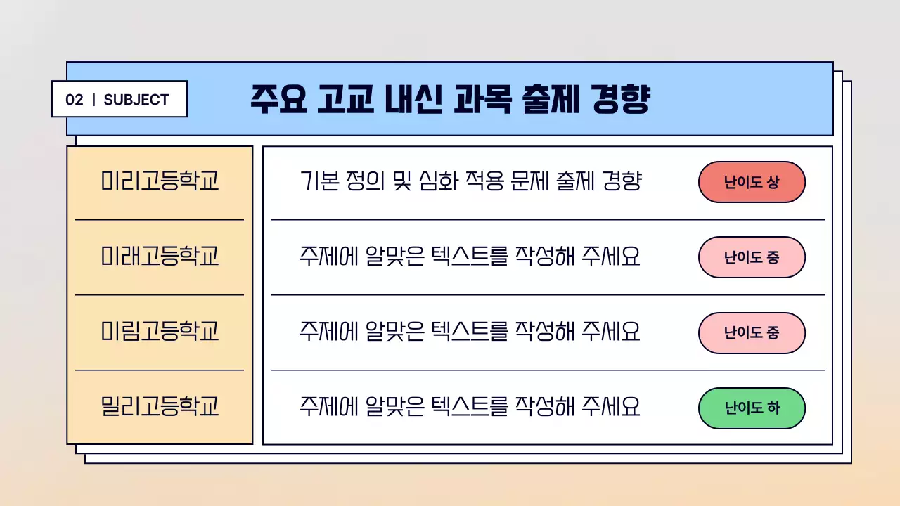 노랑의 심플한 책과 종이 느낌의 교육자료