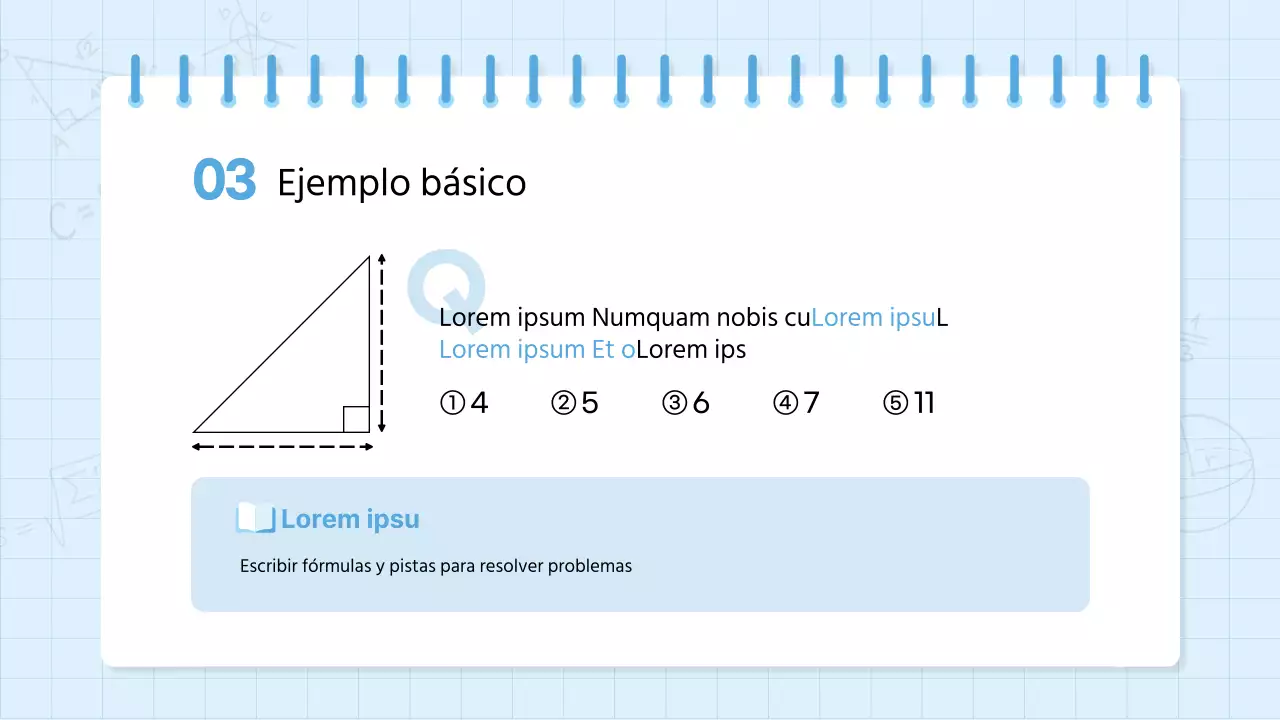 Material escolar de matemáticas kitsch en azul claro y amarillo