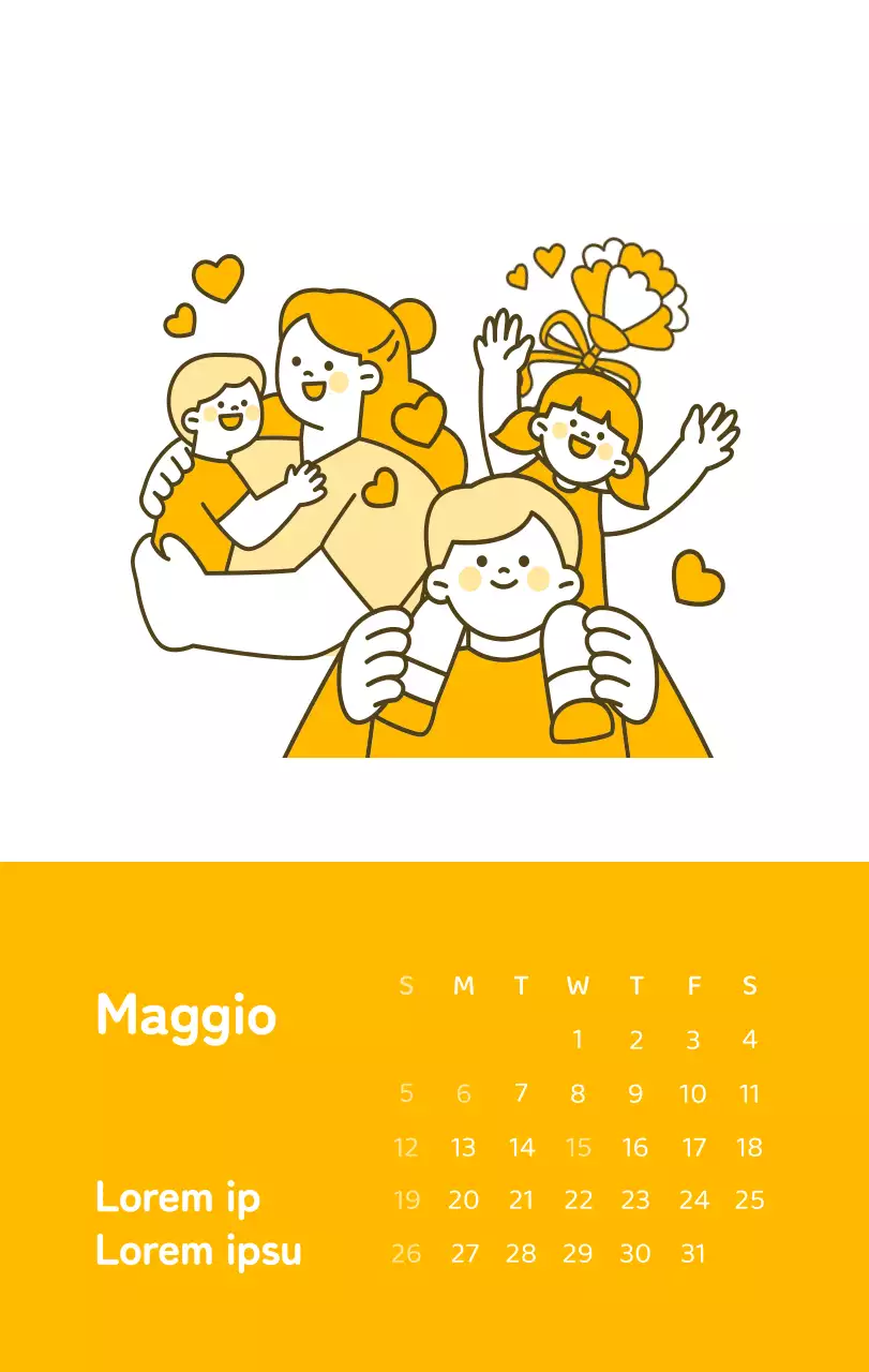Un calendario con illustrazioni colorate ed emozionali