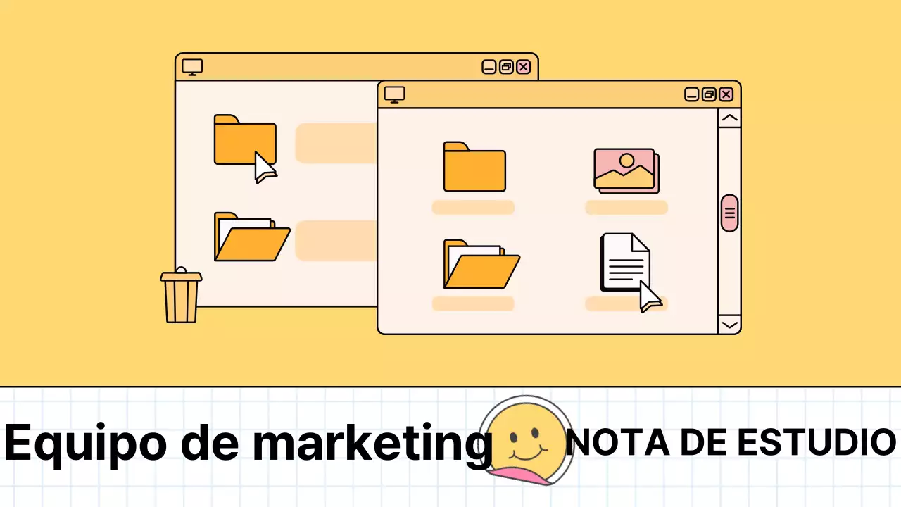 Moderno informe de actas de marketing en amarillo y blanco