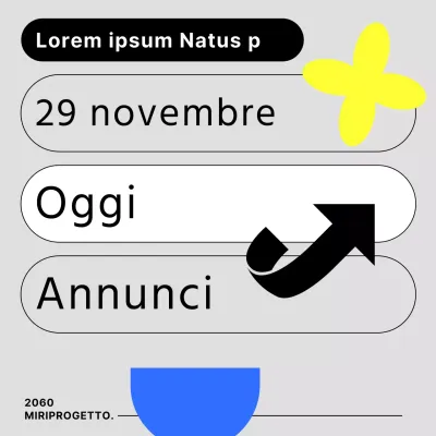 Un semplice annuncio di riunione in grigio e fluorescente