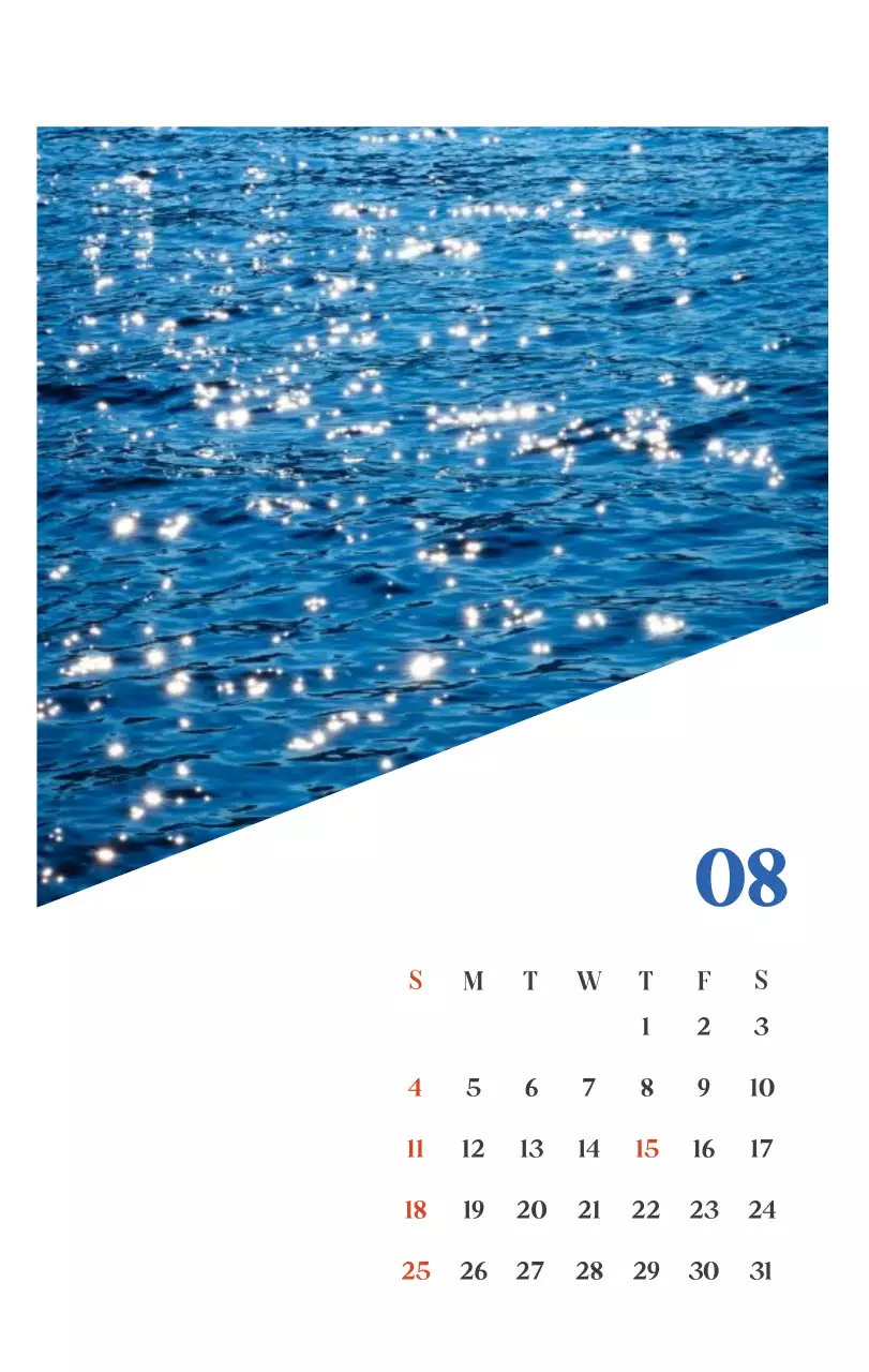 Calendrier hospitalier avec photos de paysages saisonniers