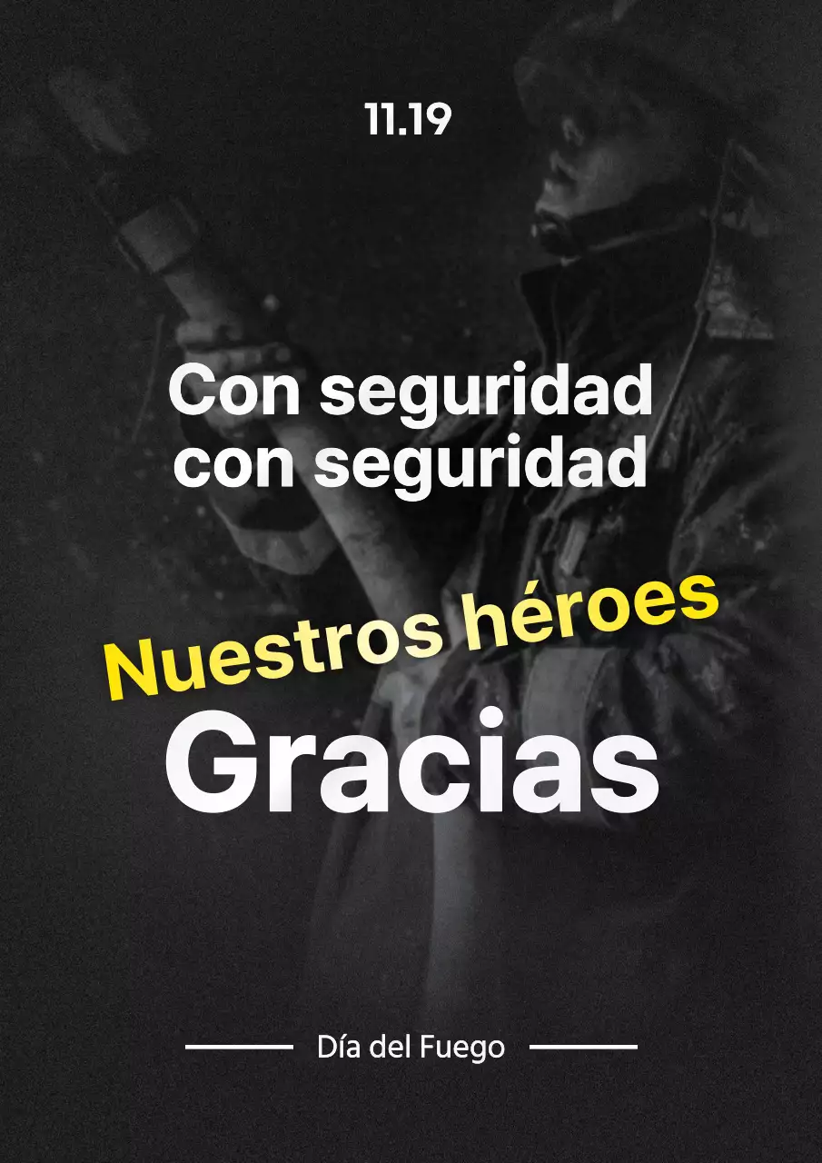 Fomente el aprecio por los bomberos modernos en negro y amarillo