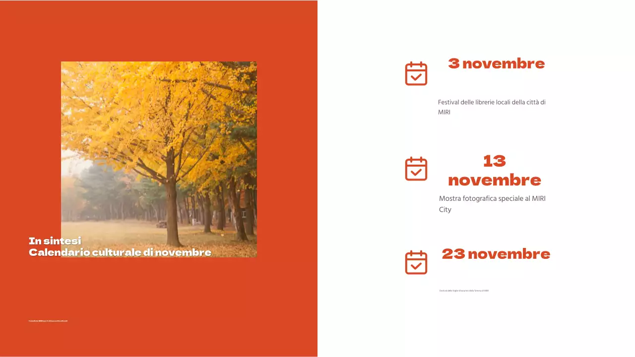 Promuovere una semplice newsletter turistica locale con accenti arancioni