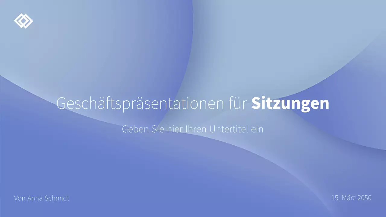 Modernes Meeting Business Firmenprofil in blau