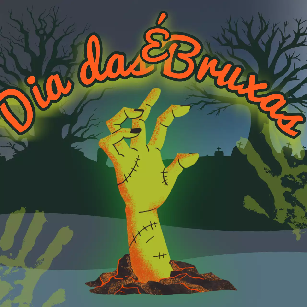 Apresentamos o fato de ficção científica verde e laranja para o Dia das Bruxas