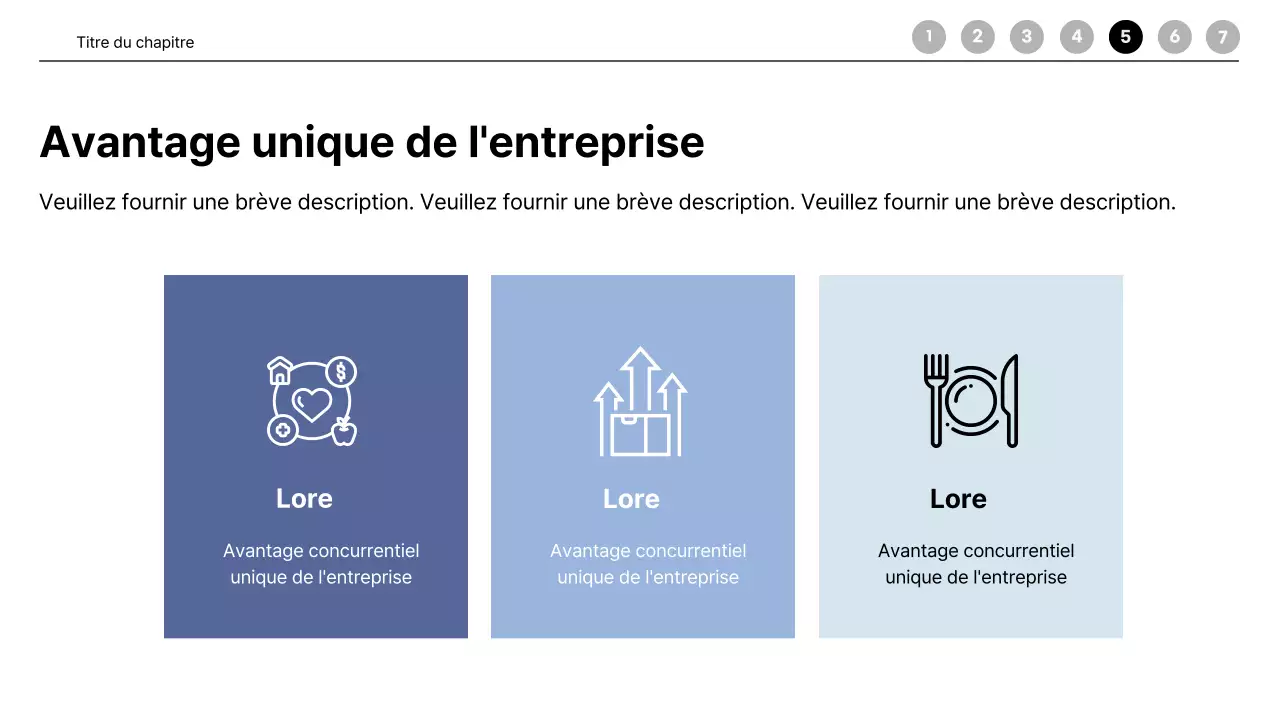 Profil d'entreprise de réunion moderne en bleu