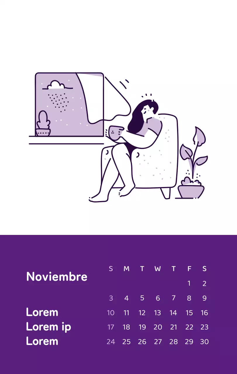 Un calendario con ilustraciones llenas de color y emoción