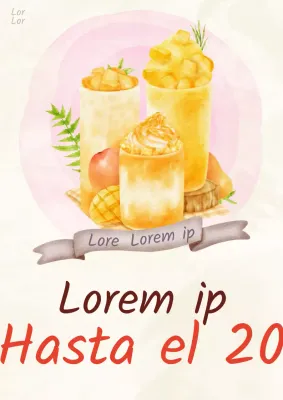 Promocionar un menú de cafetería de moda en marfil y naranja