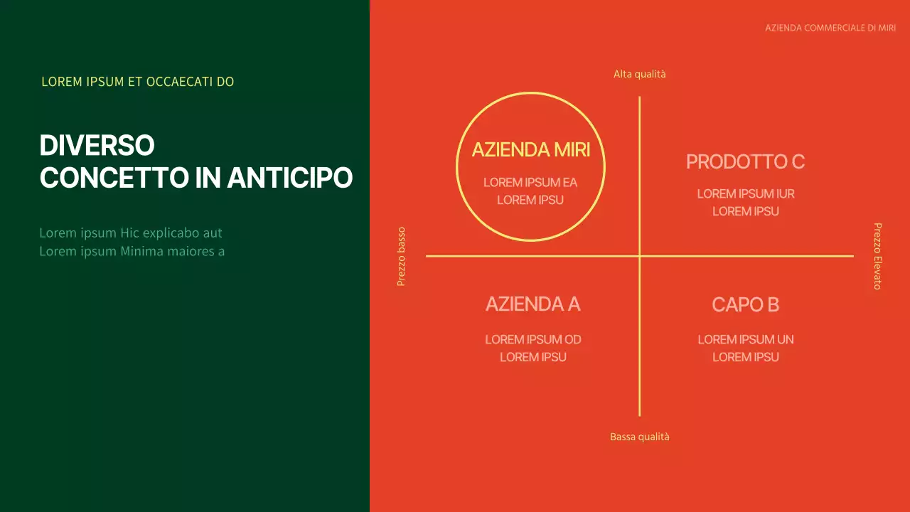Agenda di riunione semplice in arancione e verde