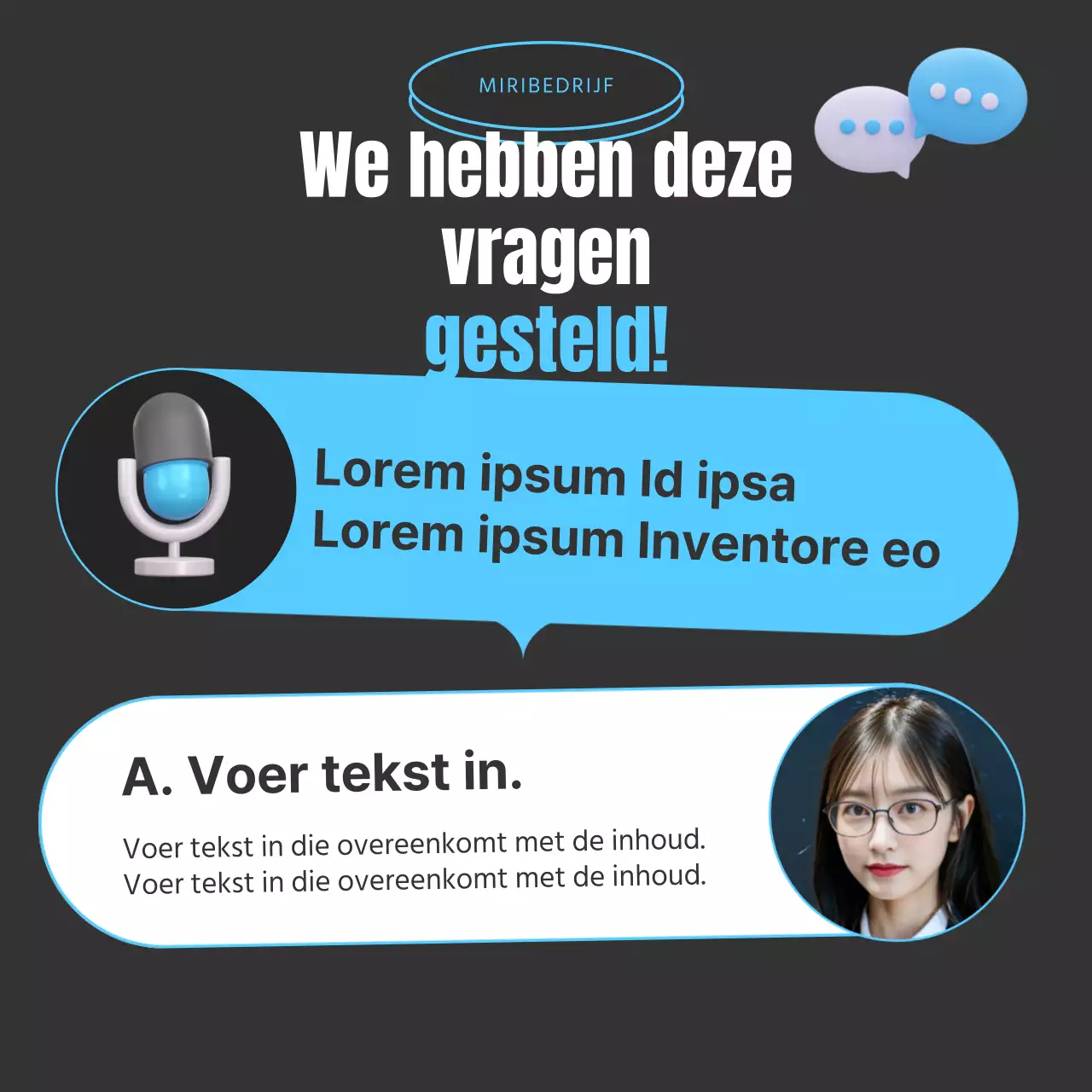 Lichtblauw eenvoudig interviewverslag