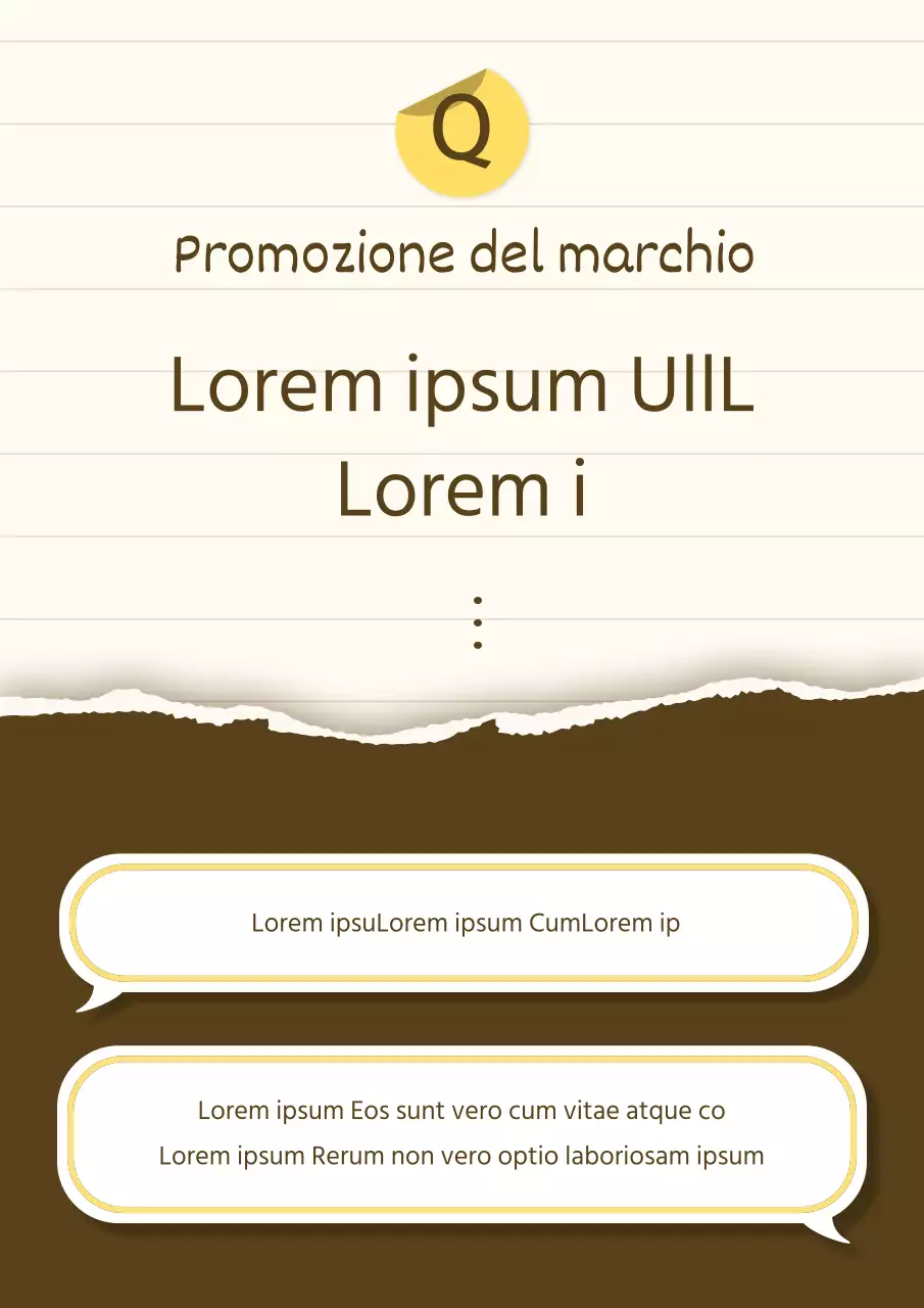 Una semplice presentazione di prodotto per lo storytelling in giallo e beige