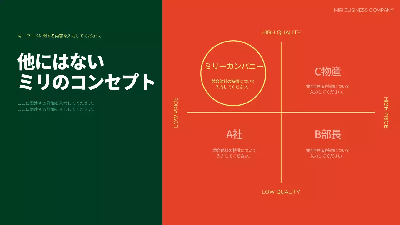 赤 モダン 資料 プレゼンテーション