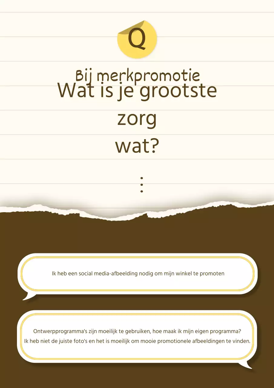 Een eenvoudig verhalend productpraatje in geel en beige