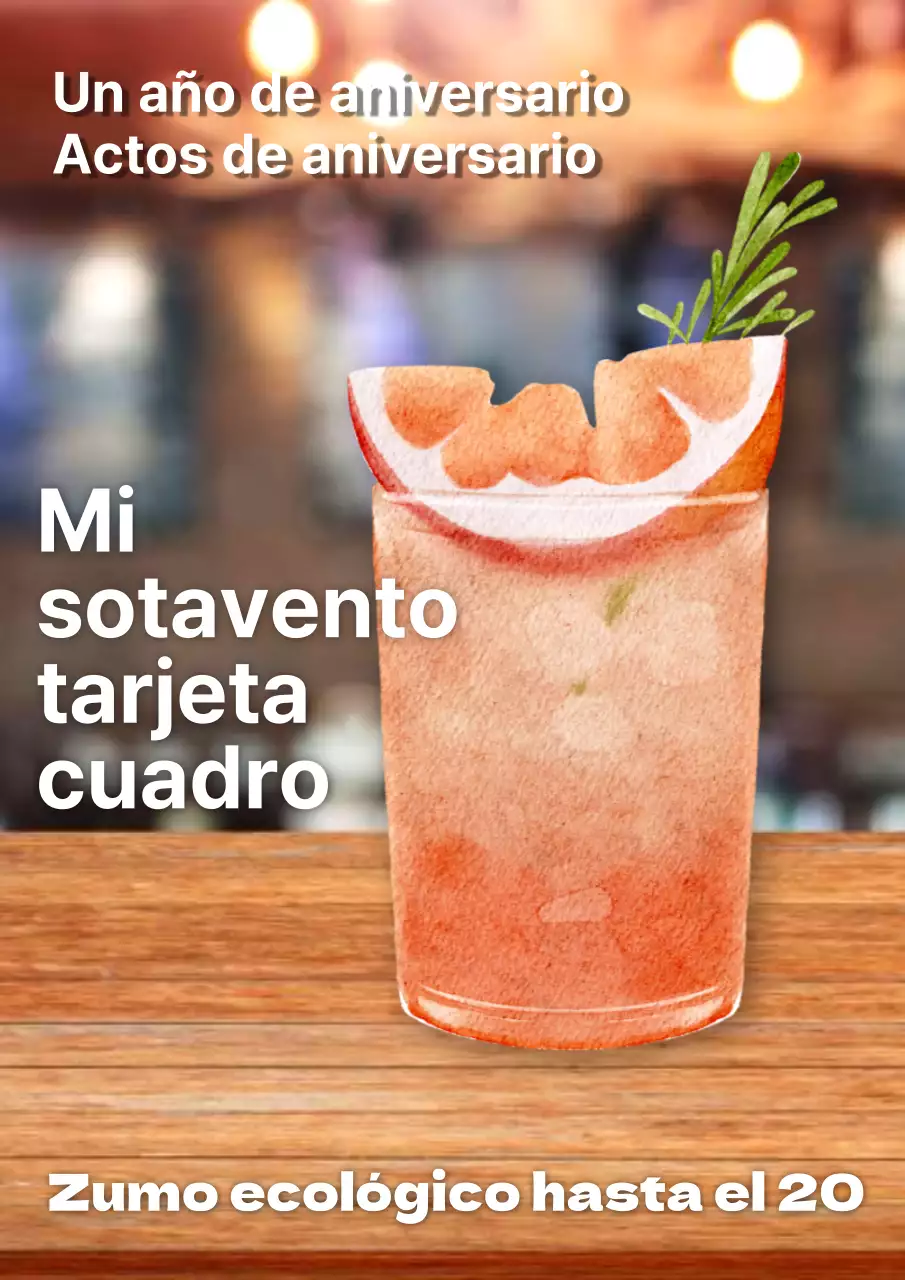 Promover un menú de cafetería minimalista en naranja y marrón