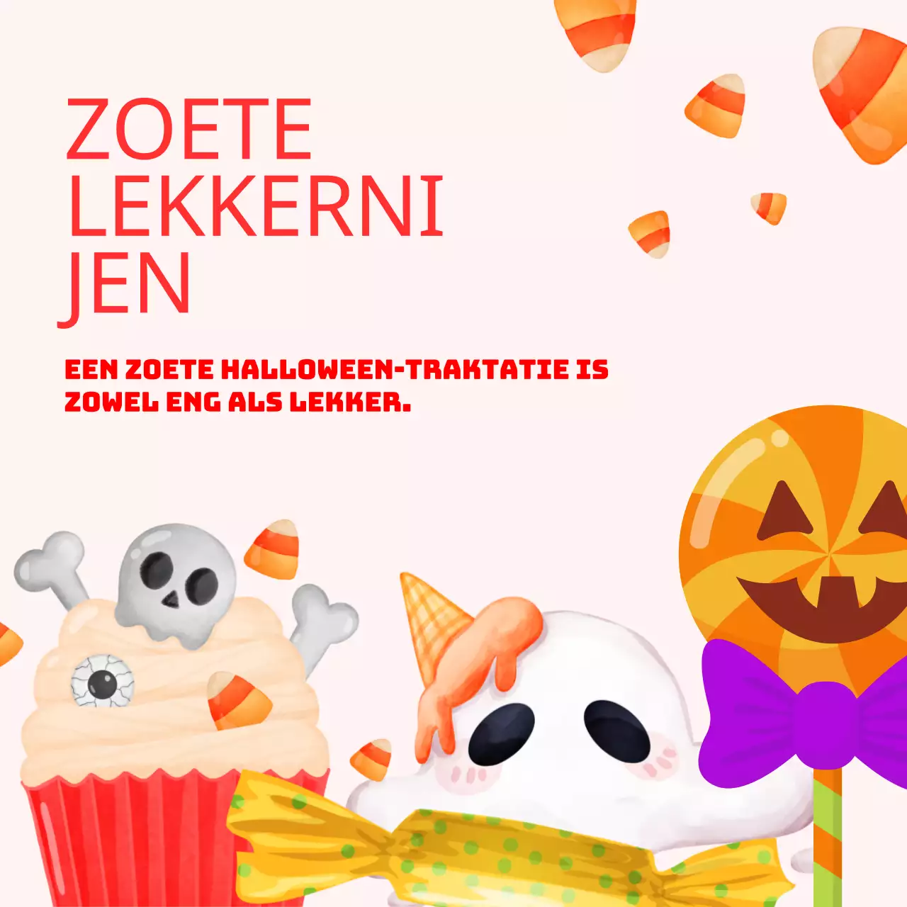 Promoot trendy Halloween kostuums in wit en oranje