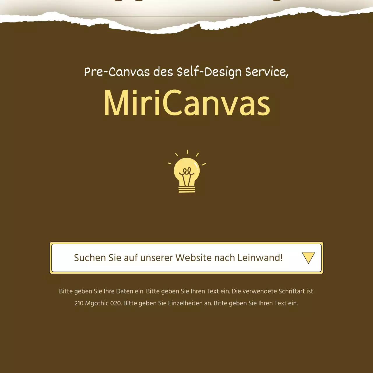 Eine einfache Storytelling-Produktpräsentation in Gelb und Beige