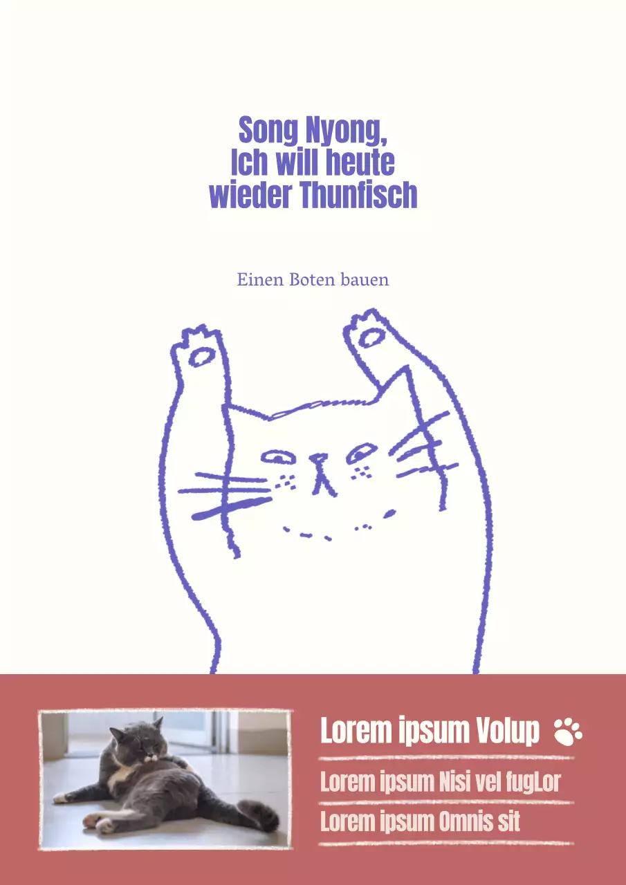 Minimalistisches Fotoessay-Cover in Lila