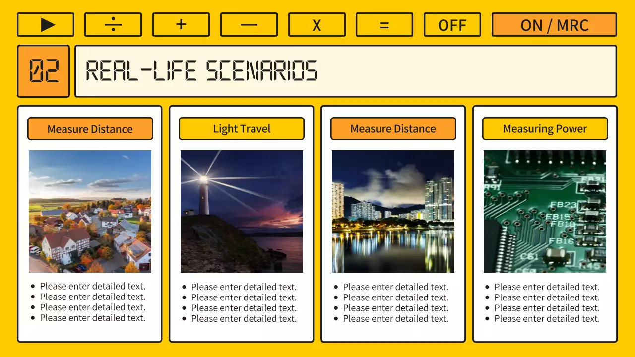 Yellow Retro Math Guide Presentation