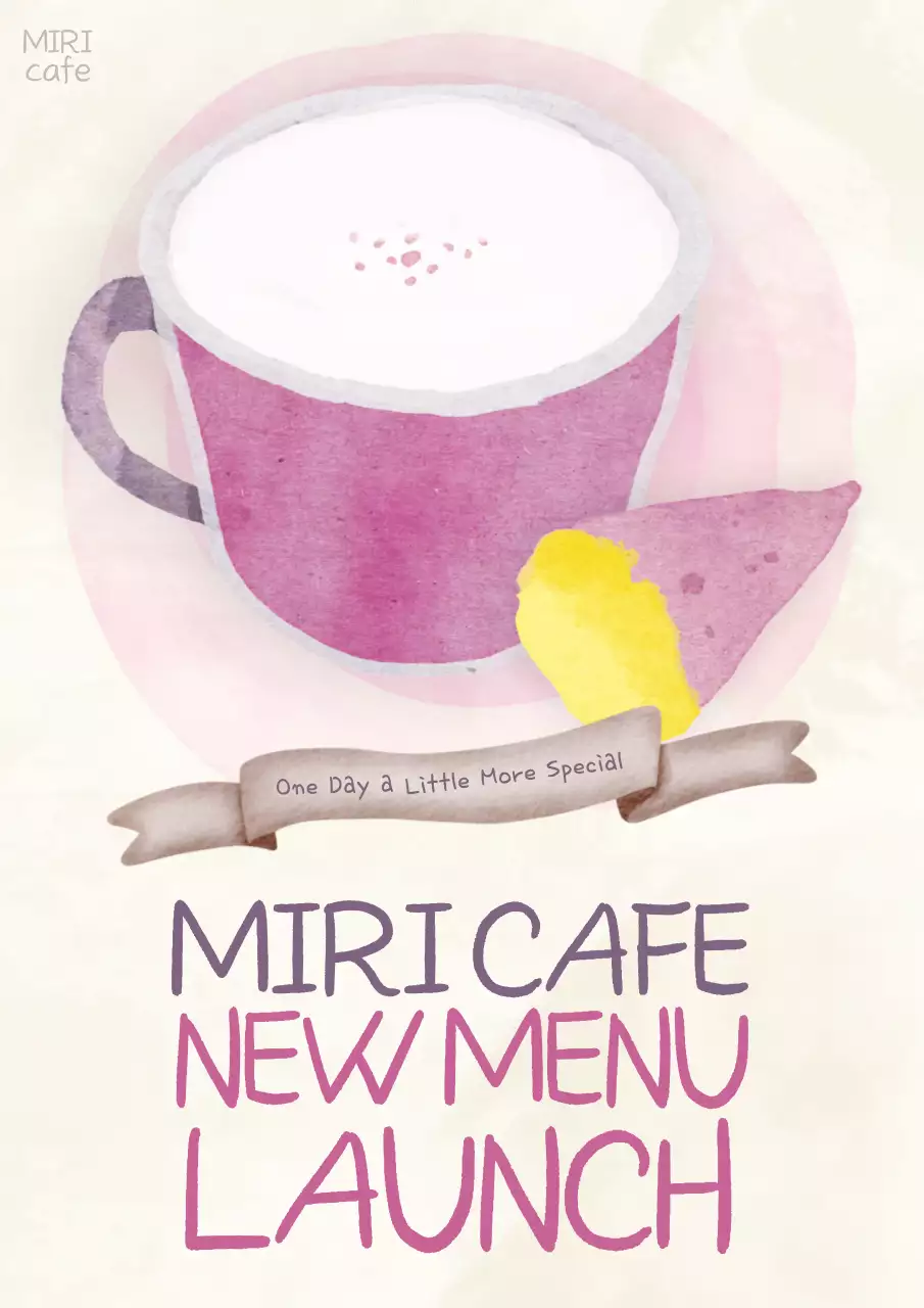 Pink Vintage Cafe Promotion Poster