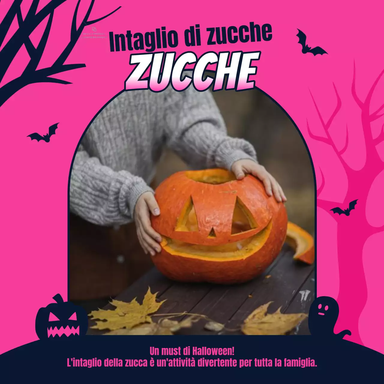 Idee di decorazione per Halloween con illustrazioni bicolore e ombre piatte