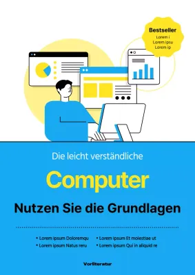Einfache Computergrundlagen in Blau