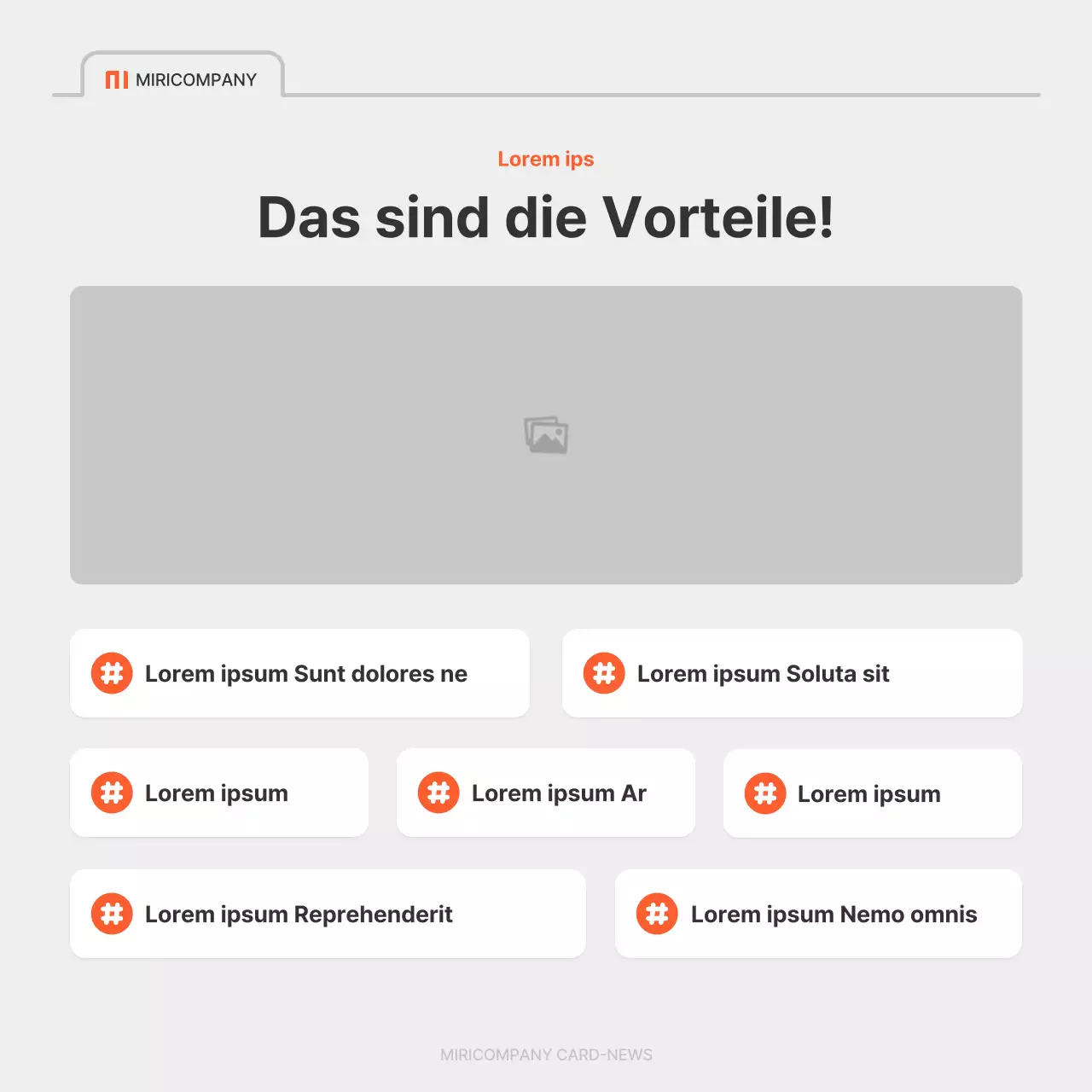 Eine einfache Stellenanzeige eines Unternehmens in Rot und Grau